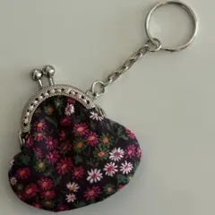 リバティ ハンドメイド がま口キーホルダー738