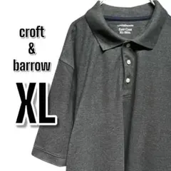 【667】croff & barrow XL グレーUSA古着 ポロシャツ