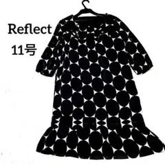 Reflect 日本製 ワールド ドット ストライプ柄 ワンピース 11号