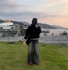 yolo ハイウエストロングストレートパンツ