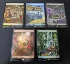 MTG Foil基本土地５種(平地、島、沼、山、森) Secret Lair