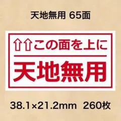 ケアシール 天地無用 65面