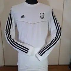 アディダス　adiPURE adidasサッカー長袖Tシャツ白O寸