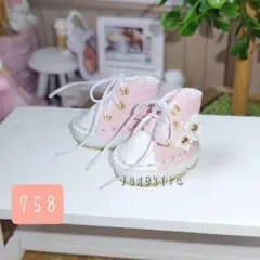 スニーカー No.758 花 ピンク イーマリー リカちゃん ブライス シューズ