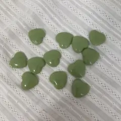 【14個セット】ハート　パーツ　カボション　ハンドメイド　ビーズ