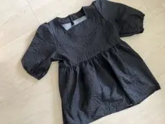 【新品】高級感のあるトップス　ブラック　L
