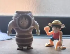 ワンピース　ルフィ＆樽ルフィ　ミニチュア