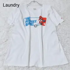 ランドリー Tシャツ ホワイト Mサイズ トップス 半袖 カジュアル プリント
