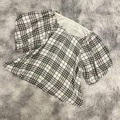 未使用級『mysty woman』ミスティウーマン　オフショルブラウス　チェック