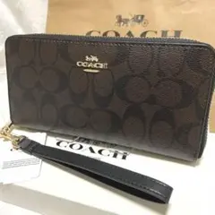 最終値下げ❗️ギフトにも⭕️ 新作コーチ 財布 ダークブラウン メンズレディス