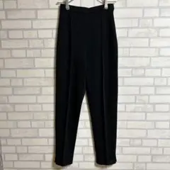 【エルジェンヌ】レディース　ストレートパンツ　伸縮性あり　黒　 L