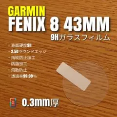 GARMIN FENIX 8 43MM 【9Hガラスフィルム】く