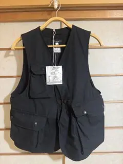 美品　エンジニアドガーメンツベスト リップストップ地 size S 黒 USA製