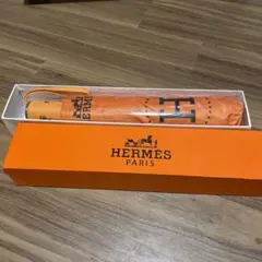 HERMES エルメス 傘（オレンジ色/アニマル柄）