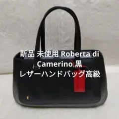 新品 未使用 Roberta di Camerino 黒 レザーハンドバッグ高級