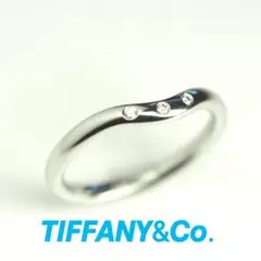 TIFFANYu0026Co. ティファニー カーブドダイヤリング Pt950 10号