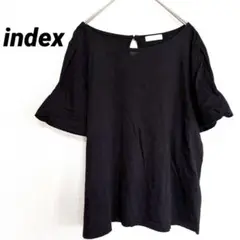 2355M インデックス　半袖Tシャツ　ティシャツ　無地　シンプル　フリル　肌見