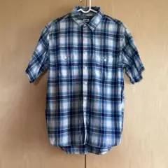 OshKosh 半袖チェックシャツ Lサイズ