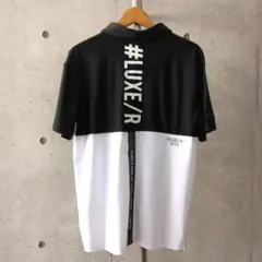 [サンプルSALE /D208 ] LUXE/R GOLF ポロシャツ BK