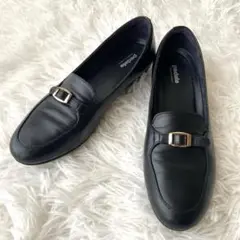 美品✨アシックス pedala ペダラ ローファー ベルト 黒 23 2E