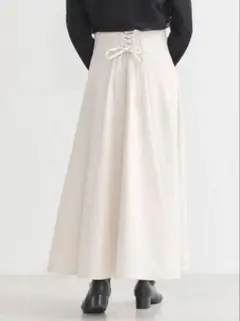 earth music&ecology バックレースアップスカート