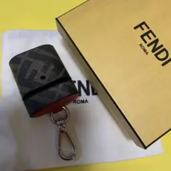 【良品】フェンディ イヤホンケース エアポッズプロ レザー イエロー FENDI エアーポッズプロケース FFモチーフ イタリア製 AirPods