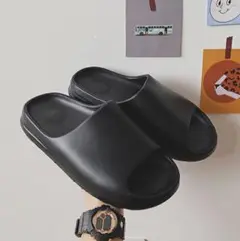 ビーチサンダル シャワーサンダル カームサンダル ブラック M 25~25.5