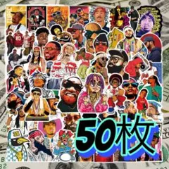 50枚　ラッパー　ヒップホップ 防水 ステッカー