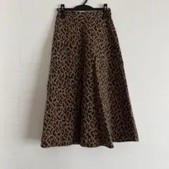 バックナンバー☆ヒョウ柄 フレアスカート