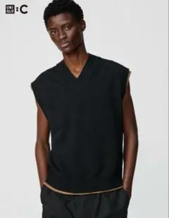 UNIQLOC☆ニットベスト☆BLACK