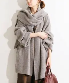 IENA LA BOUCLE ストールカラー ニットコート イエナラブークル