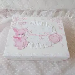おすそ分けボックス　ぺちか　ペチカ　レトロアニマル　ピンクxホワイト