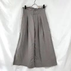 【イッカ】リネンタックスカーチョ(M)ワイドパンツ　ガウチョ　春夏　ゆったり