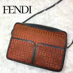 【激レア】フェンディ ズッカ柄 レザー ブラウン