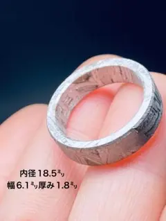 アルタイ隕石　原色　内径18.5㍉　指輪 鉄隕石　隕石　アルタイ
