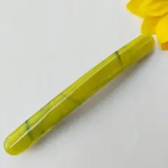 グリーン　一型バレッタ　アセテート　10.5cm/1cm　髪飾り　NO.201