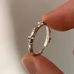 新品フリーサイズ　クロスリング指輪　ヴィンテージ感 リング【値下げ不可】男女兼用