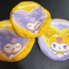 クロミ　サンリオ　Kuromi 丸型ポーチ 3個セット