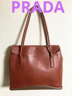 プラダ PRADA トートバッグ オールレザー レッド A4OK ギャランティ付