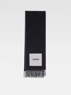 JACQUEMUS ブラック ラウンドカーレマフラー　スカーフ JACQUEMUS ブラック ラウンドカーレマフラー スカーフ