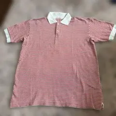 45rpm 赤白のストライプ ポロシャツ　サイズ5