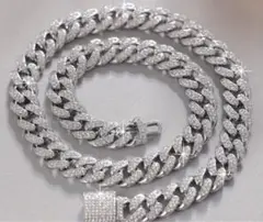 マイアミキューバン　シルバーネックレスIcedOut iceboxブリンブリン