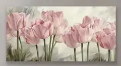 ダイヤモンドアートキット ピンクのチューリップ 90×40【特大】