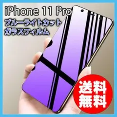 iPhone 11Pro ブルーライトカット ガラスフィルム 一式セット ▼