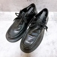【美品】 チロリアンシューズ ブラック ブーツ 黒 25.0cm