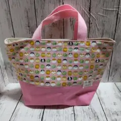 ハンドメイド☆トートバッグ(柴犬まんじゅう柄ピンク)