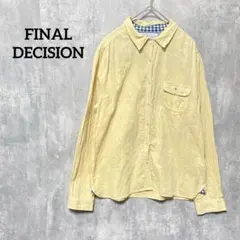 FINAL DECISION イエローチェックシャツ麻30％綿70％ レディース