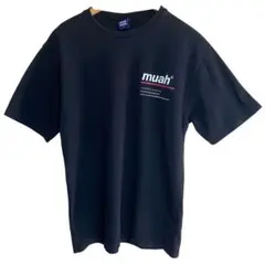 muahmuah tシャツ/韓国ストリート　ブラック　フリーサイズ