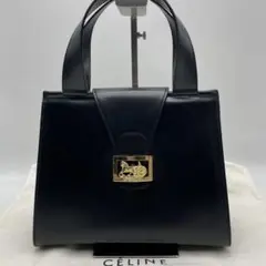 CELINE ハンドバッグ ボックス 馬車金具 カーフレザー 自立 ビンテージ
