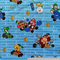 マリオカート　マリオ　生地 ＵＳＡコットン生地 送料込み 即購入ＯＫ 新品